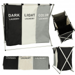 RoGer Laundry Basket Organizer 3 compartments 135 L