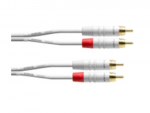 Cordial CFU 1.5 CC-SNOW helikaabel 1.5 m 2 x RCA Valge