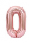 Riff 1m Folio Balloon Number 0 Glossy Pink