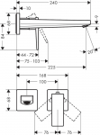 Concealed washbasin mixer Hansgrohe Metropol 32526140