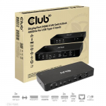 Club3D DisplayPort/HDMI KVM-lliti/dokk 4K60Hz USB Type-C sisendite jaoks