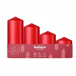 bolsius Adventi julukaardid 4 tk, 60x48 mm, punased