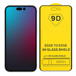 HQ 9D Curved Full Glue Tempered glass for Apple iPhone 14 Pro / iPhone 13 Pro / iPhone 13 Black