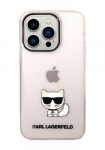 Karl Lagerfeld Kvakate Choupette Body Logo Lbipaistev roosa, Apple iPhone 14 Pro, KLHCP14LCTTRI