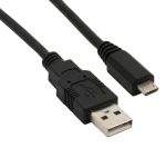Sharkoon USB 2.0 A-B kaabel, must, 0,5 meetrit