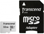 Transcend microSD-kaart SDHC 300S 32GB adapteriga