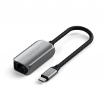 Satechi USB-C 2,5 Gigabit Etherneti adapter kiireks ja stabiilseks internetihenduseks ning traadita failiedastus Maci, arvuti, iPadi ja USB-C seadmetega