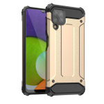 Hurtel Hybrid Armor Case Tough Rugged Cover for Samsung Galaxy A22 4G golden
