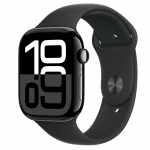 APPLE Watch Series 10 GPS 46 mm Jet Black alumiiniumist korpus musta spordirihmaga - S/M