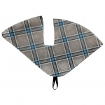 Skirt protector 26-28 Selle Monte Grappa artificial leather beige, blue-black checkered