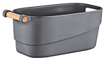 EMHOUSE Basket Retro Grey 15L 20x22x18cm