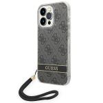 GUESS GUOHCP14LH4STK iPhone 14 Pro 6,1" tarna/must hardcase 4G Print Strap