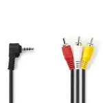 Nedis AV-kaabel 3,5 mm AV isekas - 3x RCA isekas 1,0 m must