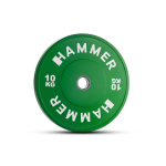 Hammer Kaalukett Bumper Plate, roheline, 50 mm, 10 kg