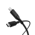 Amazing Thing Tough Pro CLC120MTOBK andmelekut ja laadimiskaabel | USB-C kuni Lightning | PD | 30W | 1,2m | must