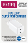 GRATEQ OLOS PD/PPS 2xUSB-C 65W kiire toiteadapter 35W