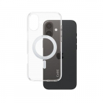 PanzerGlass CARE by Feature Case Transparent w. Silver Kickstand AND MagSafe iPhone 16 Plus