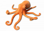 LEAN Toys Plush Octopus Plushie Mascot Orange 55cm