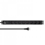 Lanview 19`` rack mount power strip, 13A with 8 x type K, with