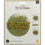 Folat Foil Balloon AND quot;3D Golden Dawn AND quot; 56cm