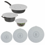 Silicone lid set of 3 20|26|30cm grey