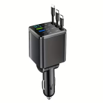 Riff M14 7in1 multifunktsionaalne autolaadija x2 USB / x2 Type-C sisemiste kaablitega x2 Type-C / x1 Lightning