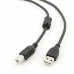 Gembird USB 2.0 kaabel AM-BM, 4,5 m, ferriit, must