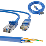 Extralink Kat.6A S/FTP 0.5m | LAN Patchcord | vask keeratud paar, 10Gbps