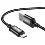 USB-kaabel Hoco 2,4A A-pistikust Micro USB-pistikusse, 1 m, must X89