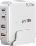 Unitek Biurkoolija GaN 100W 2xUSB-A 2xUSB-C valge