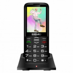Evolveo EasyPhone 8595683203531 mobiiltelefon 7,11 cm (2,8) 113 g Must Kuumtelefon