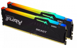 KINGSTON DIMM 32 GB DDR5-6000 (2x 16 GB) Dual-Kit (schwarz, KF560C36BBE2AK2-32, FURY Beast RGB, INTEL XMP)