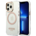 GUESS GUHMP13XHTRMD iPhone 13 Pro Max 6,7" zoty/kuldne kva mbris Metal Outline Magsafe