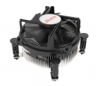 Akasa AK-CC6606BP01 arvutis jahutusssteem Protsessori jahuti/radiaator 9 cm Alumiinium, Must 1 tk