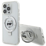 Karl Lagerfeld KLHMP15LHMRSCHH iPhone 15 Pro 6.1" biay/white hardcase Ring Stand Choupette Head MagSafe