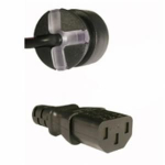 Mercodan SmarTplug DK-vrgukabel sort 3,0m, Lige toitejuhe mahtiiga