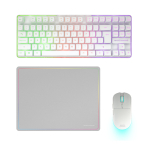 Mars Gaming MCPWTKLWUS klaviatuur ja hiire komplekt RF juhtmevaba + USB QWERTY US rahvusvaheline / valge