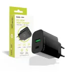 MOBILE ORIGIN PD20W Seinapandik laadija MO12, must 1 USB-A + 1 USB-C