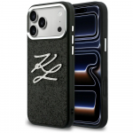 Karl Lagerfeld Etui IML Glitter KL iPhone'i 17 Pro Max musta vrvi logoga