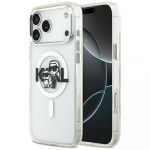 KARL LAGERFELD iPhone 17 Pro Max kaas, MagSafe kompatiibne, KLHMP17XHGKCGKBT (IML Glitter K AND C Sketch Logo) lbipaistev