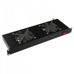 Lanview 2 FANS, ANALOG THERMOSTAT RACK MOUNT FAN MODULE 1U
