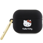 Hello Kitty HKAP23DKHSK Airpods Pro 2 (2022/2023) kate tsarny/must Silikoonist 3D Kitty Head