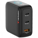 Verbatim Vrgulaadija Mini GaN 100W 2xUSB-C PD/1x USB-A QC adapter UE/UK/USA must 30239