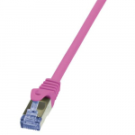 Logilink 0,5 meetri pikkune Cat.6A S/FTP vrgukaabel. Roosa Cat6a S/FTP (S-STP) kaabel