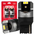 Amio LED CANBUS PRO seeria 7440 WY21W 4x3030 SMD Oran 12/24V -03590