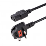 StarTech.com 10ft (3m) UK arvutivrguvrg, 18AWG, BS 1363 kuni C13, 10A 250V, musta asendusjagajavrg, teepi juht / UK vrg, arvutivrgustiku kabel, TV/monitori vrguvrg