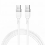 Silikoonkaabel USB C USB C Hoco 3A 60W 1 m X109 valge