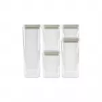 Curver Kuivainete mahutite komplekt 0,5L+2x1,2L+1,8L+2,4L Kara lbipaistev/valge