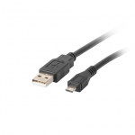 LANBERG Micro USB USB Type-A 2.0 kabel, 1 m | CA-USBM-10CC-0010-GBK | Micro USB USB Type-A