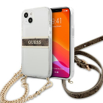 GUESS GUHCP13SKC4GBGO iPhone 13 mini 5,4" lbipaistev kvakott 4G pruun rihm kullast kett